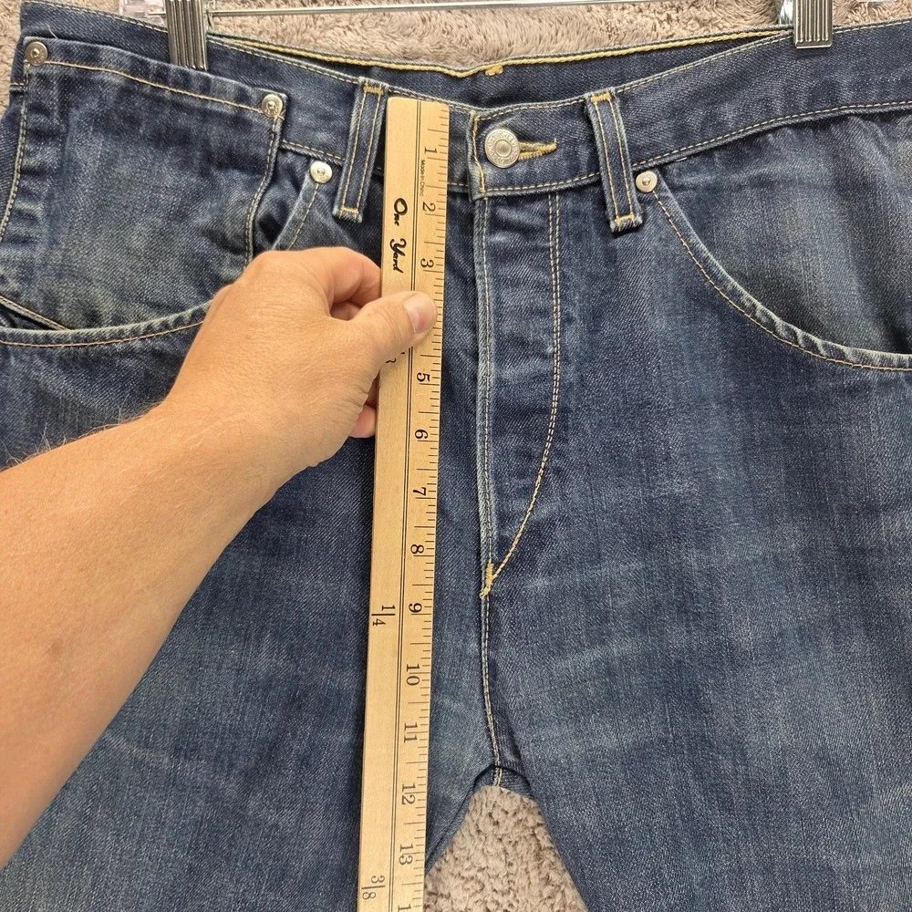Vintage Levis Engineered Jeans Mens 33x32 Blue Medium Wash Twisted Button Fly